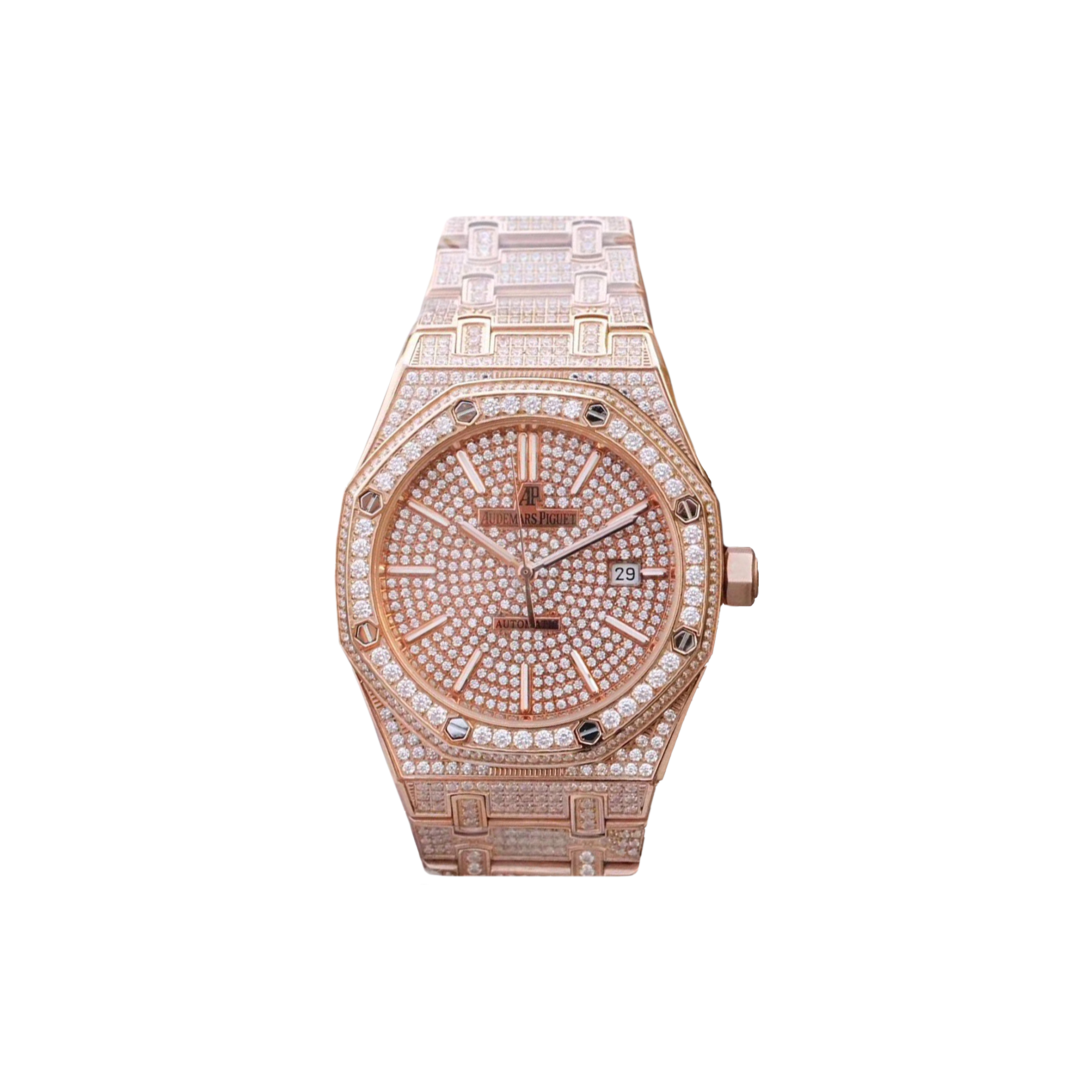 AUDEMARS PIGUET ROYAL OAK 41 DIAMONDS 41MM WATCH 15400OR.OO.1220OR.01